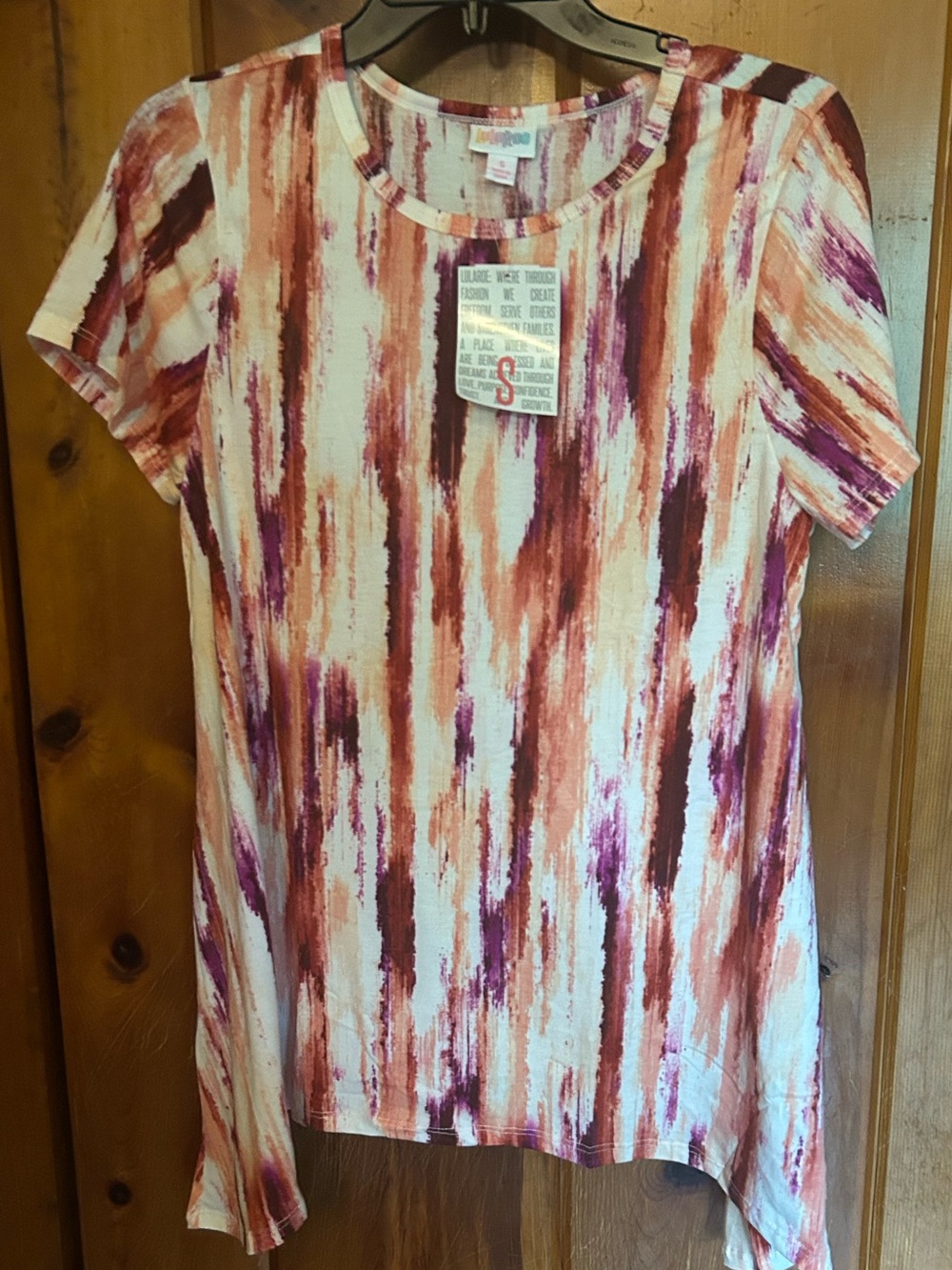 LuLaRoe Woman’s Cream, Rust & Burgundy Striped Tank Top - Small NWT